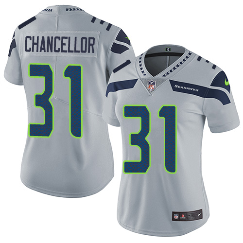 Nike Seahawks #31 Kam Chancellor Grey Alternate Women's Stitched NFL Vapor Untouchable Limited Jersey - Click Image to Close